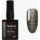 Nailura - Gel Polish 373 - Onyx Black Sparkle - 10 ml