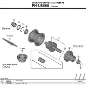 Shimano Fh-u6060 Y3k598030 Freehub-kropp