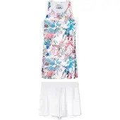 EA7 för kvinnor. 7W000894_AF21681 Tennis Pro klänning vit (XS), Deportivo, Polyester, Ärmlös / Hängselbyxor