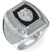 GUESS Lion King Pave Ring