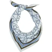 Calvin Klein Scarf 'CK Monogram Print' ljusblå / oliv