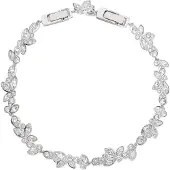 Swarovski Diapason Pläterad Vitguld Romantisk Kronblad Glänsande Metallarmband Damarmband 5146744 Box+Shopping Bag
