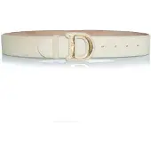 Dior Pre-owned Dior, guldspännes D-bälte i beige läder