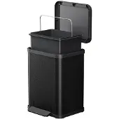 Hailo Öko uno plus M 6192600 Sopkärl 17 l Stålbleck (B x H x D) 320 x 430 x 340 mm Svart Fot-pedalmekanism 1 st