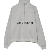 Aim'n Women's Varsity Sweat Half Zip Grey Melange