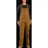 Carhartt Women's Relaxed Fit Denim Bib Overal Brown