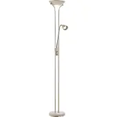 Markslöjd LED-uplight-golvlampa Modu, beige, läslampa, höjd 180 cm, dimbar. dimbar, Creme / bärnsten, Vardagsrum / matsal, Metall, Taklampa
