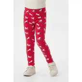 Happy girls Leggings antracit / purpur / pastellröd / vit