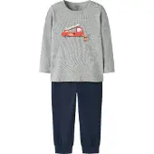 Name it Pyjamas mörkblå / gråmelerad / eldröd