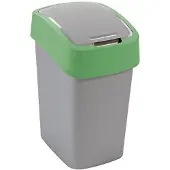 Curver papperskorg FLIP BIN 50L silver/grön