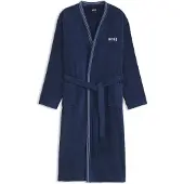 BOSS Cotton dressing gown with embroidered logo