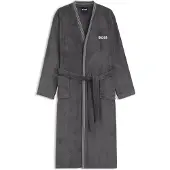 BOSS Cotton dressing gown with embroidered logo