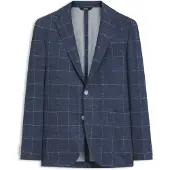 BOSS Slim-fit jacket in checked stretch jersey