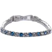 Swarovski Blå och Vit Tvåfärgad Helt Diamantarmband Damarmband 5576112 Silver,F