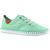 Lunar Womens/Ladies St Ives Läder Plimsolls 8 UK mynta