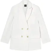 Armani Exchange för kvinnor. XW001948AF21555U1003 Blazer Double vit (M), Casual, Klassisk, Polyester, Lång ärm