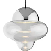 Design By Us Taklampa , Nutty XL, dimbara, Transparent, Vardagsrum, Glas, Design