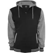 Urban Classics Sweatjacka gråmelerad / svart