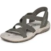 SKECHERS för kvinnor. 163460 Sandaler Reggae Slim - Stretch Flex olivgrön (38), Karta, Ingen, Casual, Strandkläder