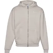 Karl kani Sweatjacka 'Essential' taupe / vit