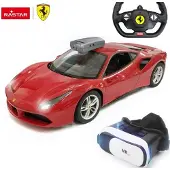Rastar Ferrari 488 GTB fjärrstyrd bil med VR-glasögon + kamera 1:14
