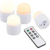 Securit 4 st extra AMSTERDAM LED värmeljus - dimbart ljus (vit) - exkl. laddstation