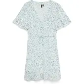 Vero Moda Skjortklänning 'VMAlba' ljusblå / mörkgrön / vit