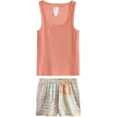 Next Kort pyjamas beige / blå / aprikos / mandarin
