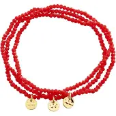 Pilgrim Armband ' Indigo ' guld / röd