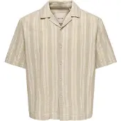 Only & Sons Skjorta 'ONSWalker' beige / mörkbeige