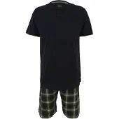 Ceceba Pyjamas kort marinblå / grön / svart / vit