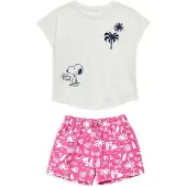 Gisela Snoopy Print Kortärmad Pyjamas
