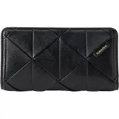 Calvin Klein Plånbok 'Patchwork Logo Passport' svart