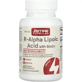Jarrow Formulas , R-Alfa-liponsyra + Biotin, 60 vegetabiliska kapslar