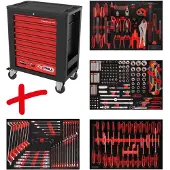 Ks Tools 8154241 Verkstadsvagn Tillverkarfärg: Svart, Röd