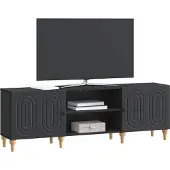 vidaXL TV-skåp Svart 150 x 31 x 50 cm Konstruerat trä