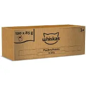 Whiskas Våtfoder för katter Fjäderfä i gelé 120 x 85 g
