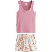 Next Kort pyjamas ljusblå / ljusorange / rosa / puder