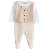 Next Set beige / mörkbeige / vit