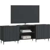 vidaXL TV-skåp Svart 150 x 31 x 52 cm Konstruerat trä