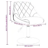 vidaXL Matstol Black Velvet