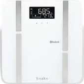 Terraillon X-Line Connect, Elektronisk personvåg, 180 kg, 100 g, Vit, Torg, 8 användare (er)