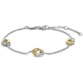 Ti sento tvåfärgat armband med zirkonia stenar 2925ZY
