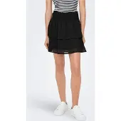 ONLY Ann Star Layered Smock Short Skirt Svart M Kvinna