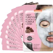 Purederm , Deep Purifying Black O2 Bubble Beauty Mask, Volcanic, 1 sheet mask, 0.70 oz (20 g)