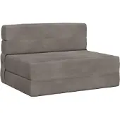 vidaXL Fällsoffa säng Ljusgrå 190 x 70 x 15 cm Sammet