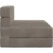 vidaXL Fällsoffa säng Ljusgrå 190 x 70 x 15 cm Sammet