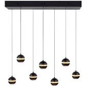 Schöner Wohnen Pendellampa Lini, dimbar, Svart, Vardagsrum / matsal, Syntetmaterial, Modern