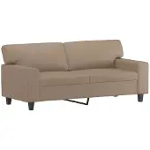 vidaXL 2-sitssoffa cappuccino 140 cm konstläder