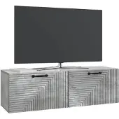 vidaXL Väggmonterad TV-bänk Betonggrå 98 x 31 x 30 cm Konstruerat trä